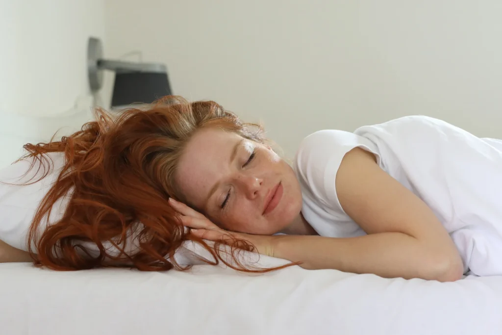 Woman alseep with relaxed face