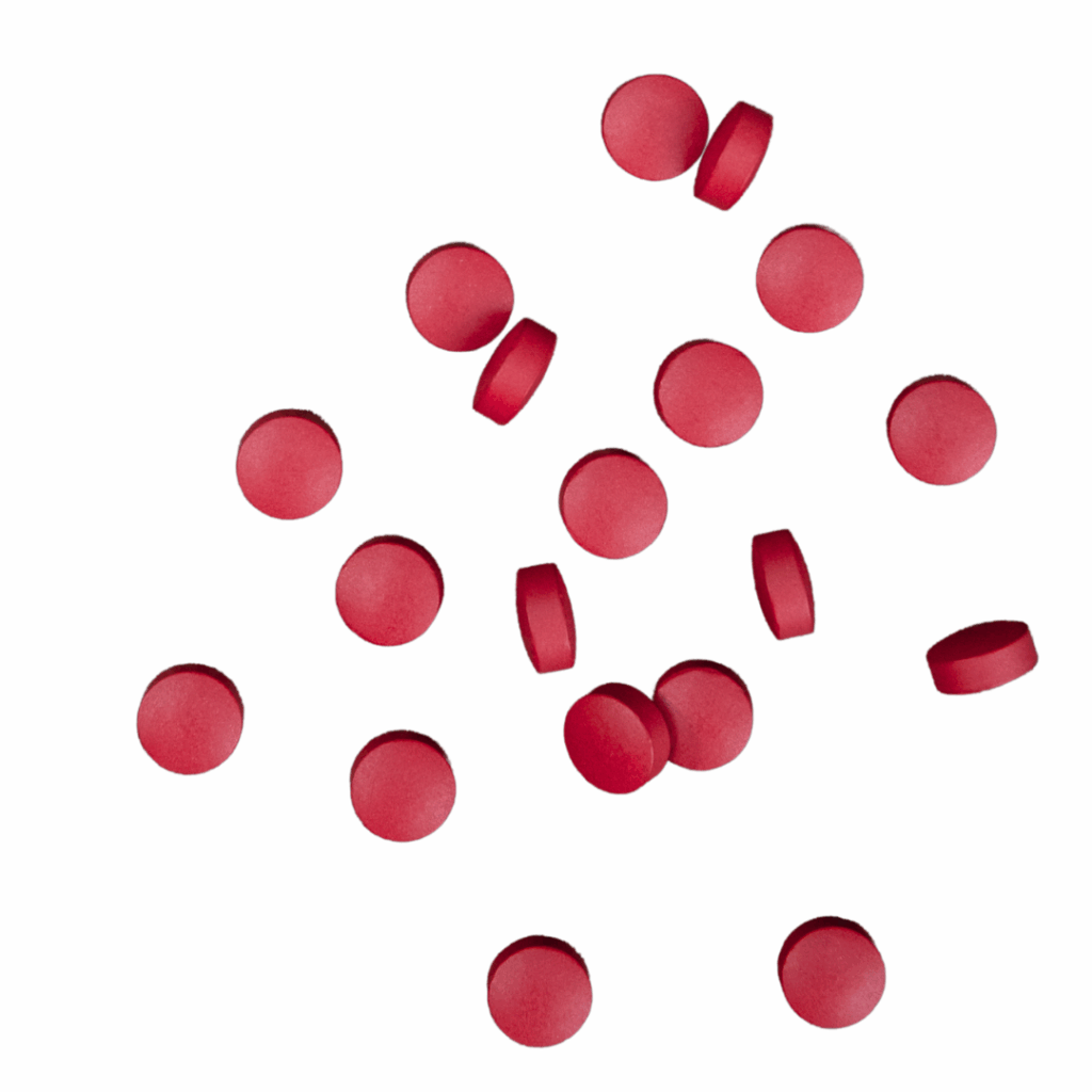 Amorex tablets flying through the air